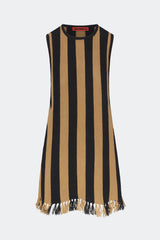 Moji Stripe Tassel Mini Dress | Simon Miller Black/Natural Combo
