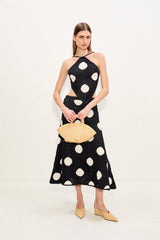 Kit Crochet Top | Simon Miller Black/Macadamia Polka Dot