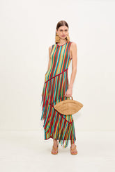 Spiral Knit Dress | Simon Miller Vibrant Multi Stripe