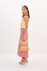 Belem Poplin Midi Dress | Simon Miller Red Stripe Combo