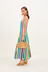 Astrid Poplin Dress | Simon Miller Vibrant Multi Stripe