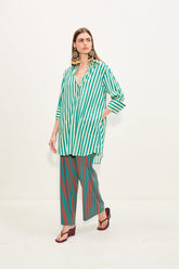 Kena Poplin Dress | Simon Miller Teal/Cream Stripe