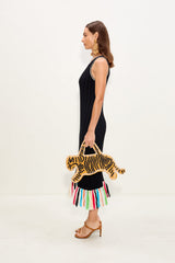 Thea Knit Fringe Dress | Simon Miller Black Multi