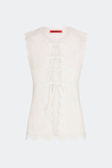Delilah Eyelet Tie Top | Simon Miller Macadamia