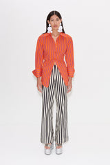 Pia Poplin Pant | Simon Miller BLACK/WHITE STRIPE
