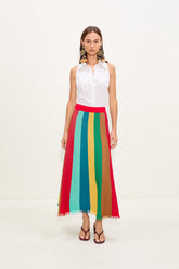 Alita Knit Skirt | Simon Miller Vibrant Multi Stripe