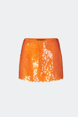 Dizzy Sequin Skirt | Simon Miller Tangerine Orange