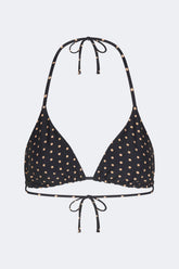 Bwai Bikini Top | Simon Miller Black/Tan Polka Dot