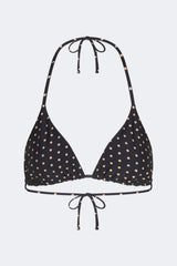 Bwai Bikini Top | Simon Miller Black/Tan Polka Dot