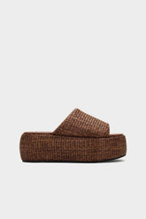 Raffia Cloudy Platform | Simon Miller CHOCOLATE