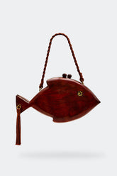 Carved Wooden Fish Clutch | Simon Miller Mahogany