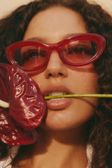 SM X DELARGE MIRAGE SUNGLASSES | Simon Miller MILKY RED
