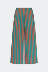 Toni Poplin Pant | Simon Miller Teal/Brick Stripe