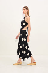 Kit Crochet Top | Simon Miller Black/Macadamia Polka Dot
