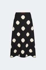 Zorah Crochet Skirt | Simon Miller Black/Macadamia Polka Dot