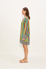 Diaz Mini Dress | Simon Miller Vibrant Multi Stripe