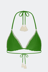 Bwai Embroidered Bikini Top | Simon Miller Grass Green