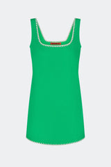 Sahara Embroidered Linen Dress | Simon Miller Grass Green