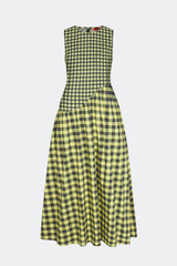 Laurel Poplin Midi Dress | Simon Miller Peridot/Ebony Gingham