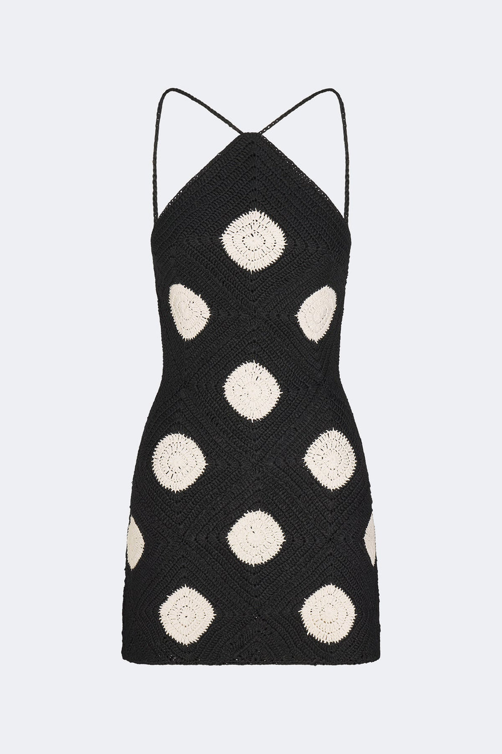 Kit Crochet Mini Dress | Simon Miller Black/Macadamia Polka Dot