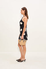 Kit Crochet Mini Dress | Simon Miller Black/Macadamia Polka Dot