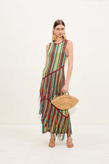 Spiral Knit Dress | Simon Miller Vibrant Multi Stripe