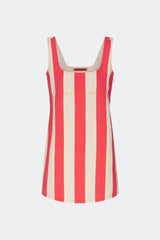 Sahara Striped Denim Dress | Simon Miller Venetian Red Stripe