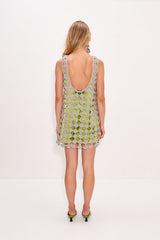 Sina Crochet Mini Dress | Simon Miller Moss/Satellite Silver