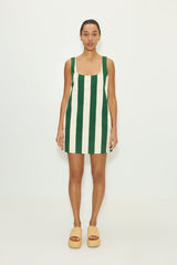 Sahara Striped Denim Dress | Simon Miller GUMMY GREEN/ECRU