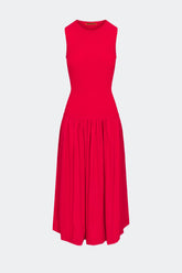 Yanez Poplin Combo Dress | Simon Miller CHERRY RED