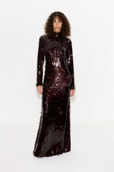 Sculpty Sequin Dress | Simon Miller CHOCO BROWN