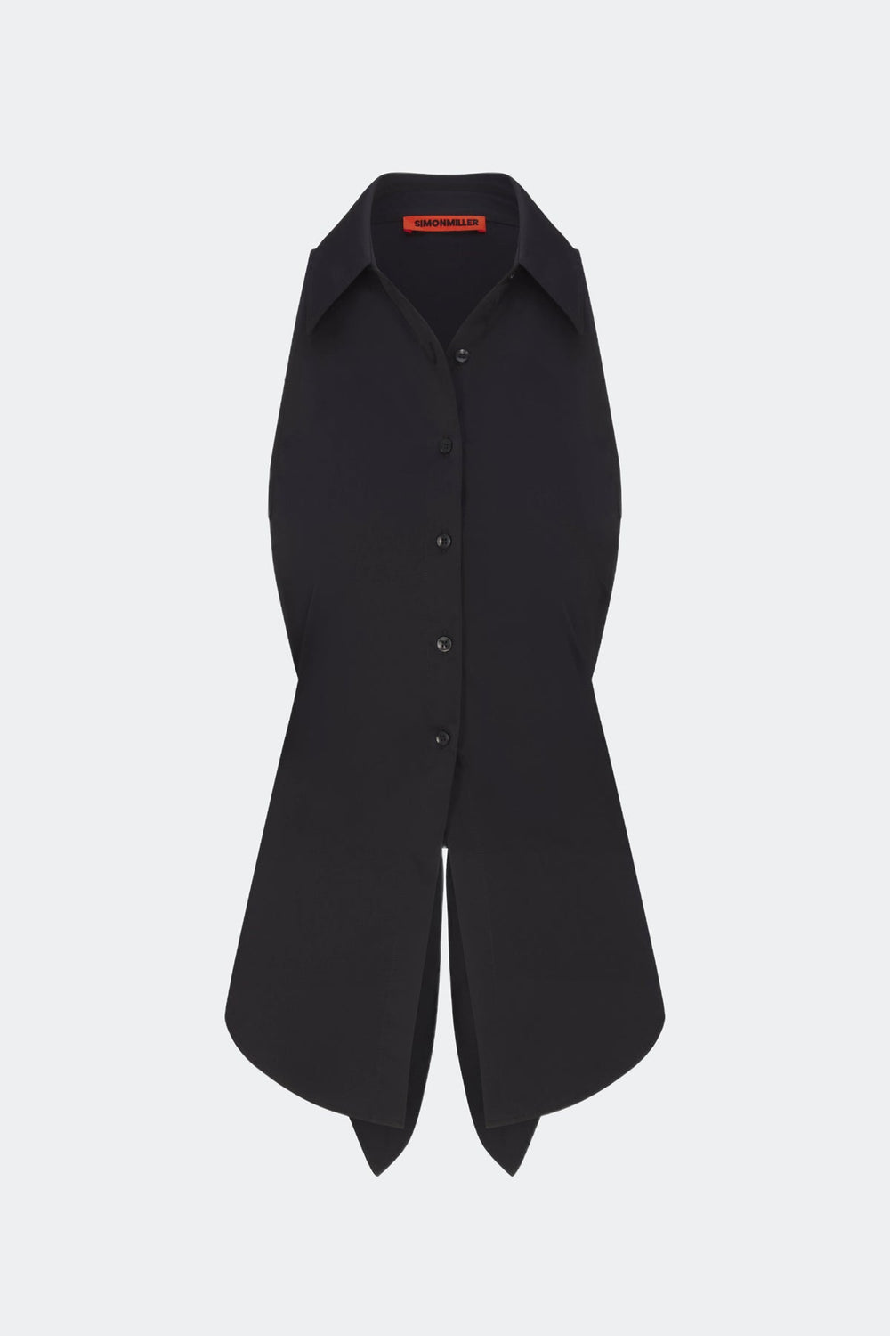 Loch Sleeveless Poplin Button Up | Simon Miller BLACK