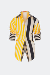 Loch Poplin Button Up | Simon Miller Sungold Stripe Combo