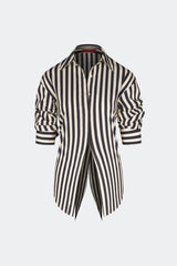 Loch Striped Poplin Button Up | Simon Miller BLACK/WHITE STRIPE