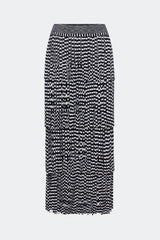 Za Za Knit Fringe Skirt | Simon Miller Black/White Space Dye