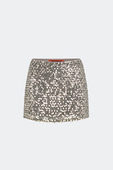 Sequin Dizzy Skirt | Simon Miller SATELLITE SILVER