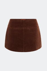 Twiggy Corduroy Mini Skirt | Simon Miller CHOCO BROWN