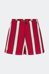 Como Linen Shorts | Simon Miller Venetian Red Stripe