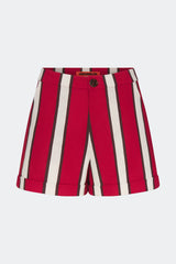 Como Linen Shorts | Simon Miller Venetian Red Stripe