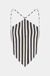 Kit Poplin Tie Top | Simon Miller BLACK/WHITE STRIPE