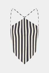 Kit Poplin Tie Top | Simon Miller BLACK/WHITE STRIPE
