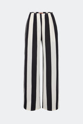Nella Wide Leg Pant | Simon Miller Black/White Stripe