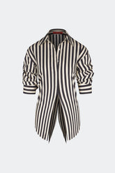 Loch Striped Poplin Button Up | Simon Miller BLACK/WHITE STRIPE