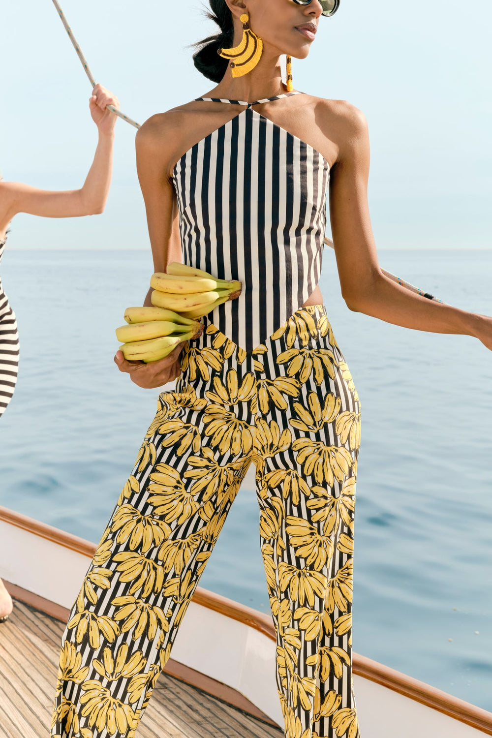Pia Poplin Pant | Simon Miller Banana Stripe