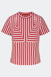 Kini Striped Tee | Simon Miller Venetian Red Stripe