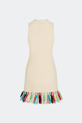 Maven Knit Fringe Mini Dress | Simon Miller Ecru Multi