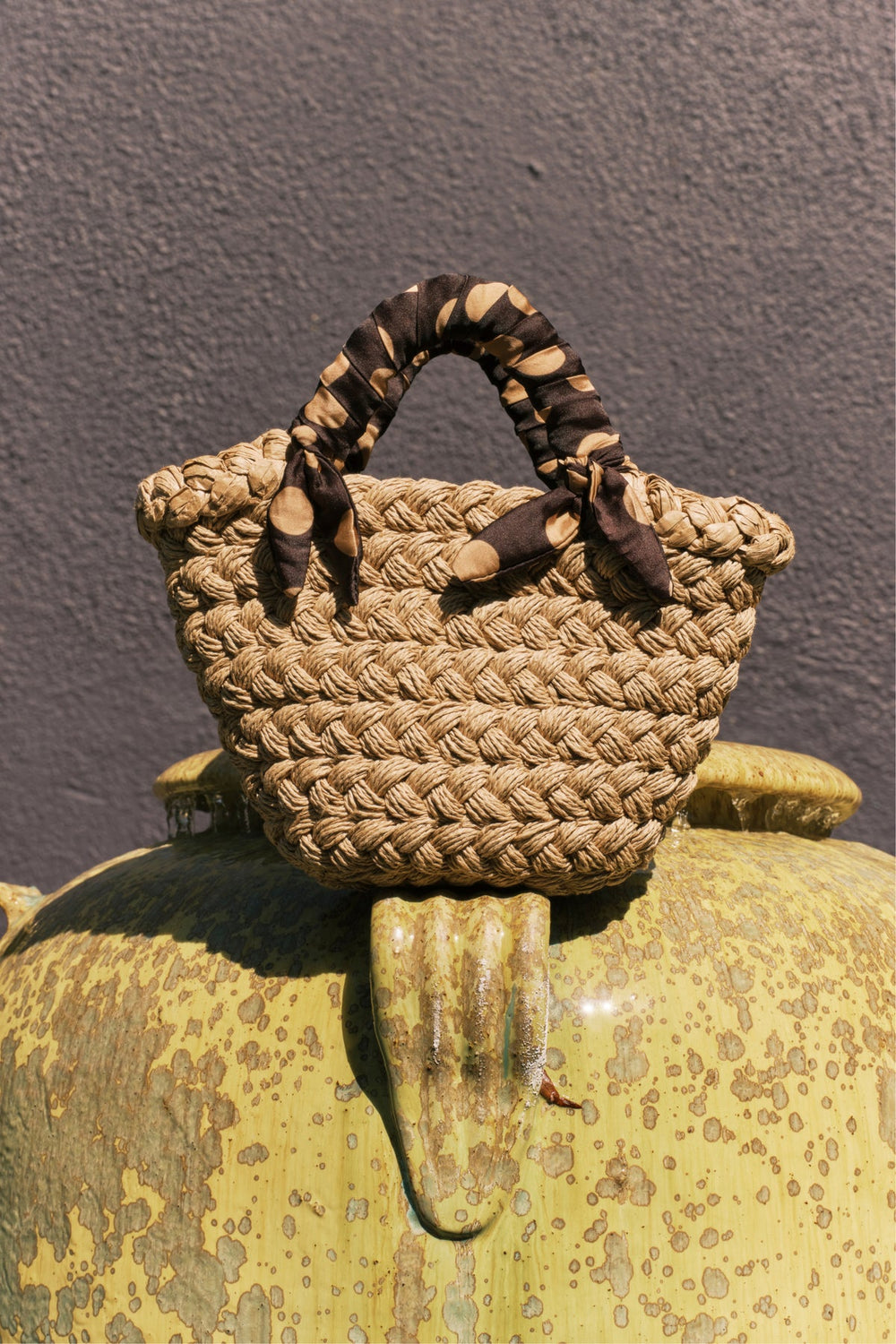 Twilly Basket Bag | Simon Miller Polka Dot/Natural