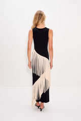Spiral Knit Dress | Simon Miller Black/Macadamia