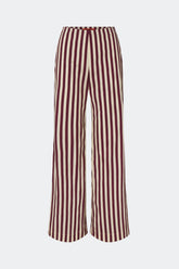Pia Poplin Pant | Simon Miller Bordeaux Stripe