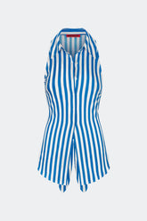 Loch Sleeveless Poplin Button Up | Simon Miller BLUE STRIPE